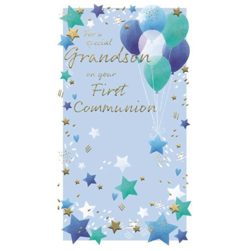 Picture of SPECIAL GRANDSON FIRST HOLY COMMUNION CARD